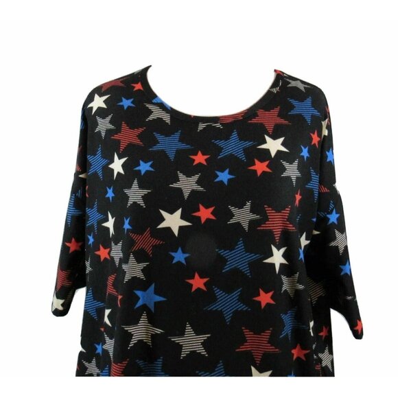Lularoe Red White Blue Stars Patriotic Americana Tunic Top XS - Picture 2 of 5